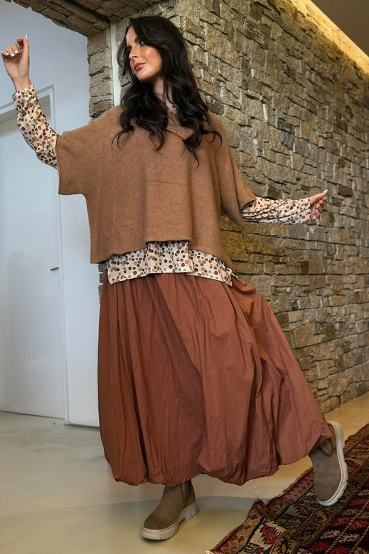 Bobby Mesh Layering Top Terrazzo Spot Stone